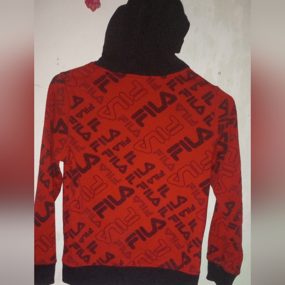 Fila Black and Red Hoodie